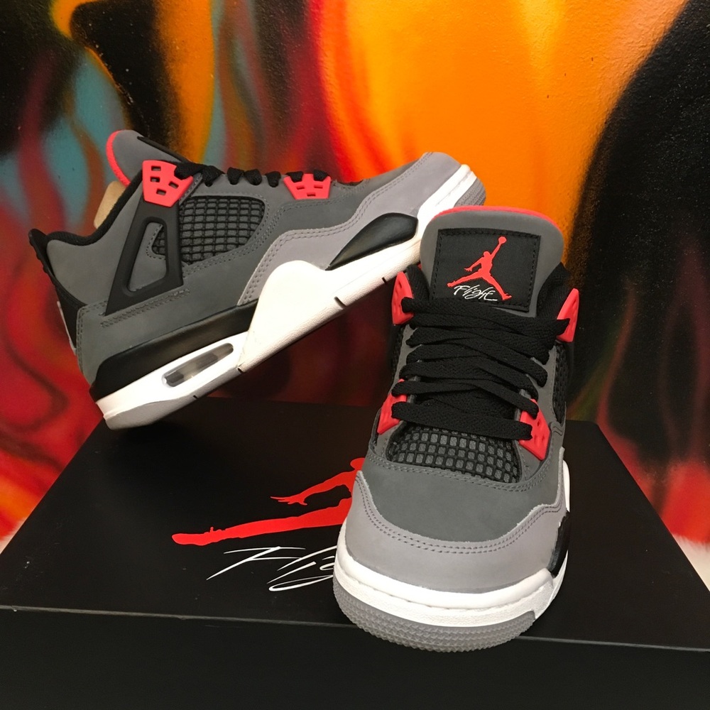 Air Jordan 4 Retro (GS) Dark Gray/Infrared 23-Black